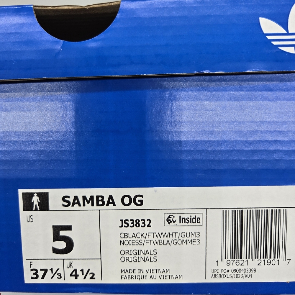 New Adidas Samba OG 'Black White Gum' Women's Shoes Size 6 - Picture 8 of 8